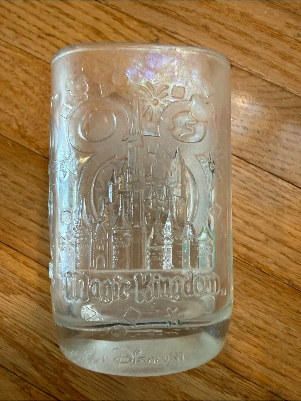 2000 Mickey Mouse McDonalds Square Glass Cup Preowned Disney Mickey Mouse Clear